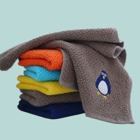 童巾2-3条纯棉卡通绣花成人儿童女士学生柔软吸水幼儿园洗脸毛巾