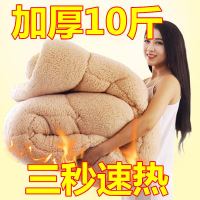 加厚10斤羊羔绒冬被双面绒法莱绒速暖被子加厚棉被芯