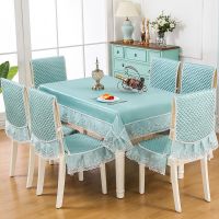 椅子套餐椅垫套装加厚餐桌布四季通用布艺圆桌布罩坐垫子现代简约