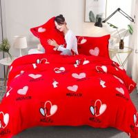 冬季毛绒被套单件绒加厚保暖法兰绒双面毛绒水晶绒单双人被罩