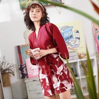 睡衣女夏新娘晨袍结婚伴娘睡袍丝绸夏季薄款冰丝睡裙宽松大码浴袍