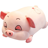 可爱猪毛绒玩具女生睡觉抱枕长条枕床上抱着的玩偶娃娃公仔可拆洗