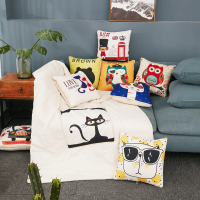 车载抱枕车用枕头被子两用一对车内毛毯汽车空调被后排睡觉二合一