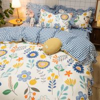 韩版床裙床单四件套床上用品床罩公主风被套被罩网红花边三件套