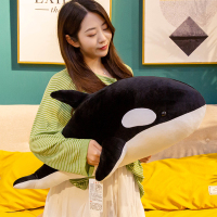 可爱黑虎鲸毛绒玩具公仔鲸鱼抱枕红色海豚布娃娃儿童礼品女生礼物