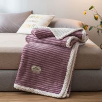 秋冬加厚保暖宝宝绒双层复合羊羔绒毛毯被子单人午睡毯双人贝贝绒