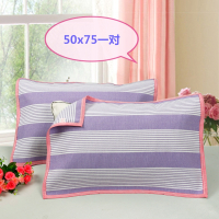 纯棉老粗布枕巾一对装枕头布透气吸汗防螨枕2片50x75厘米加厚加密