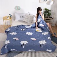 新款夏凉被双人空调被学生宿舍薄被子可机洗钻石绒夏被