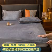 秋冬加厚加绒宝宝绒牛奶绒床笠保暖床罩单件保护套防尘床垫套子