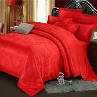 欧式刺绣提花纯棉四件套双人被套婚庆全棉床上用品