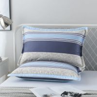 枕头套一对纯棉夹棉加厚枕头套48*74cm全棉加棉枕套成人大号一个