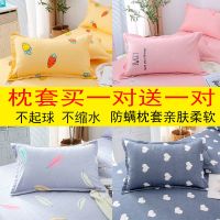 枕头套一对装成人亲肤枕头套学生宿舍情侣单双人家用枕头罩不褪色