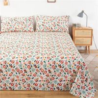 纯棉老粗布床单单件/二件套/三件套全棉网红格子碎花粗布床单枕套