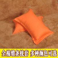 纯棉酒店宾馆旅馆床上用品枕套 纯白色全棉一公分缎条枕头套55*85