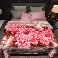 双层加厚拉舍尔毛毯冬季婚庆盖毯单双人珊瑚绒毯子床单毯秋冬被子