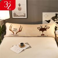 法兰绒枕套情侣枕珊瑚绒加长大枕芯长款冬季卡通双人枕头