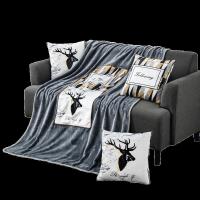 抱枕被子两用珊瑚绒二合一汽车载靠垫午睡办公室空调枕头毯