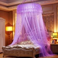 圆形吊顶蚊帐圆顶公主吊帐加密免安装蚊帐家用1.5m双人床1.8米床