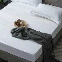 工厂直销宾馆酒店床笠白色松紧床罩床单涤棉耐用保护套防滑罩