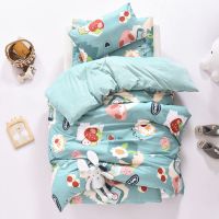 棉加绒婴幼儿园被子三件套含芯全棉被套宝宝午睡入园被子6六件套