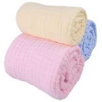 婴儿纱布浴巾加厚不含荧光剂儿童毛巾被新生儿正方形盖毯澡巾吸水
