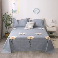 纯棉老粗布床单加厚全棉三件套亚麻帆布宿舍单人学生被单炕单