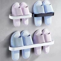 浴室拖鞋架墙上置物架毛巾架免打孔学生宿舍神器厕所卫生间置物架