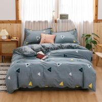 全棉纯棉四件套高支高密斜纹三件套床笠床单款式被套学生简约