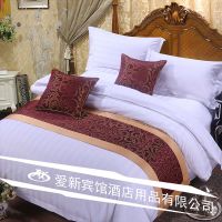 宾馆酒店床上用品酒店床尾巾床旗床尾垫床盖桌旗|祥云花 抱枕带芯(1只)