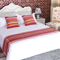 宾馆酒店床上用品宾馆酒店床尾巾床旗床尾垫床盖桌旗|红色缤纷彩虹 50*160(1米床)