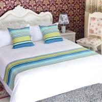 宾馆酒店床上用品宾馆酒店床尾巾床旗床尾垫床盖桌旗|绿色缤纷彩虹 50*210(1.5米床)