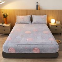 珊瑚绒床笠加厚法兰绒床垫套罩防尘罩全包防滑固定式床单