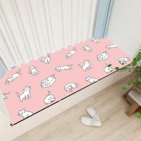 北欧阳台垫飘窗垫网红卧室窗台垫房间装饰榻榻米地垫防滑防水防晒|粉色猫咪01 宽*长160厘米（四季通用）