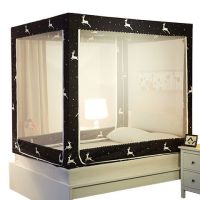 方顶拉链蚊帐床帘家用单双人床1.8米1.5m1.0学生宿舍上下铺加密