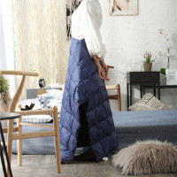 羽绒毯羽绒披肩可收纳便携式羽绒毯膝盖毯多功能毯子办公室午睡毯