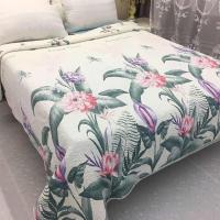 韩国纯棉斜纹绗缝夹棉床盖炕垫榻榻米床单裙摆密道垫纯棉床单