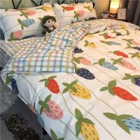 网红公主风蕾丝款纯色少女心被套床上用品四件套学生宿舍床三件套