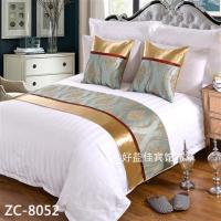 新款宾馆酒店床上用品宾馆酒店床尾巾床旗床尾垫床盖桌旗|ZC-8052 1.8米床50*240cm