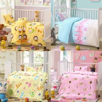 纯棉儿童幼儿园被子三件套含芯可拆洗宝宝全棉被套床垫套入园床品