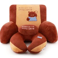 卡通u型枕头可爱办公室靠枕午睡趴枕颈椎u形护颈u枕汽车飞机靠枕