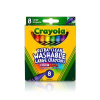 美国绘儿乐Crayola 儿童绘画 画笔套装 彩色蜡笔工具8色可水洗大蜡笔52-3280