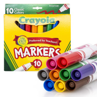 绘儿乐（Crayola）10色粗头水彩笔 儿童涂色笔 绘画彩笔 宝宝绘画工具 儿童文具 绘画彩色笔 58-7722