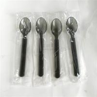 包装100只|甜品勺吃勺子圆勺加厚长把勺西餐勺一次性西瓜勺子塑料西瓜长柄勺