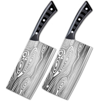 2件套(切片刀+斩切刀)|菜刀家用厨房切片刀厨师专用斩切两用骨刀超快锋利免磨刀具套装