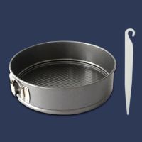 【带扣活底12cm】4英寸送脱模刀|4-6-8-9寸圆形带扣活底模 不沾锁扣慕斯蜂巢蛋糕模具家用烘培工具