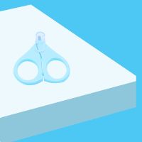 [蓝色的]圆形指甲剪|婴儿指甲剪套装新生儿专用宝宝安全防夹肉剪刀指甲刀婴幼儿指甲钳