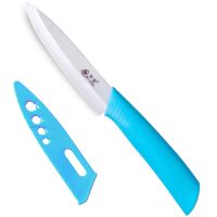 4寸陶瓷水果刀蓝色|陶瓷水果刀厨房菜刀瓜果刀幼儿辅食刀具锋利耐磨安全卫生不会生锈