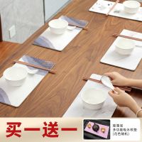 硅藻泥土餐桌吸水软垫桌面防烫防油隔热垫功夫茶盘茶席洗漱台垫子