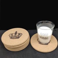 日式杯垫ins风软木杯垫木制加厚圆形磨边防烫隔热锅垫 餐桌垫防滑