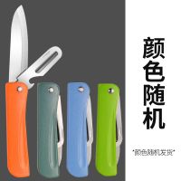 加长加厚款(随机颜色) 两支装|多功能不锈钢水果刀家用削皮刀便携小刀迷你随身厨房菜刀